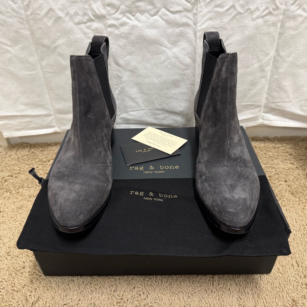 Rag & Bone Gray Suede Chelsea Boots NIB 39 EU / 9 US